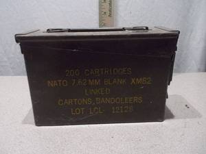 Vintage Military Metal Ammo Can