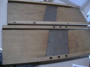 2 Vintage Wooden Cabbage Shredder  Slaw Cutter