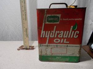 Vintage Hydraulic Oil Advertising Tin