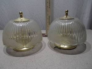 Frosted Glass Ceiling Light Fixtures - Set of 2