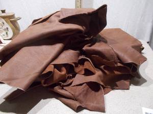 Large Genuine Leather Hides - Lot of Multiple Pieces