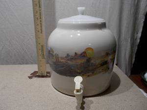 Vintage Goldwell Forest Fantasia Porcelain Water Dispenser