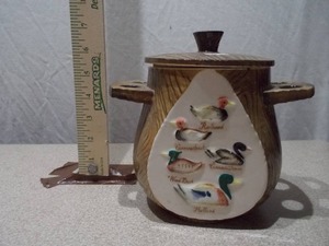 Vintage Ceramic Mallard Duck Pipe Holder & Humidor