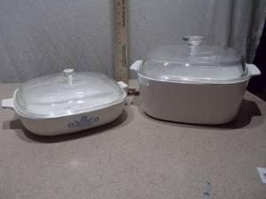 Vintage Corning Ware French White Casserole Set