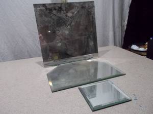 Set of 3 Assorted Frameless Wall Mirrors