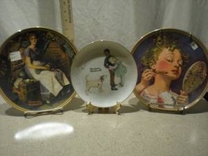 Norman Rockwell Collectible Plates - Set of 3