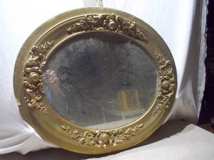 Ornate Gilt Round Wall Mirror