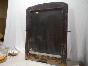 AntiqueVintage Wood Swivel Dresser Mirror