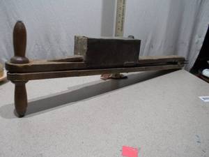 Vintage Wooden Potato Planting Tool - Garden Furrower