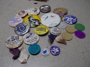 Large Vintage Pinback Button & Badge Collection - Various Themes