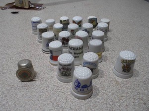 Large Collection of Souvenir Thimbles - Various States & Themes