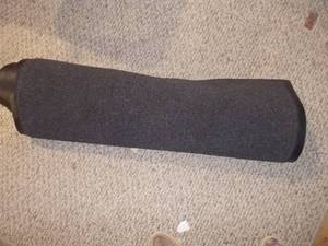Rolled Black Utility or Runner Rug