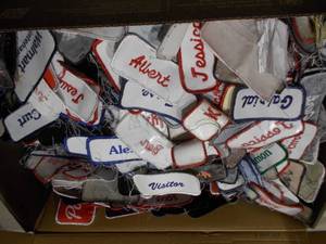 Bulk Lot of Embroidered Script Name Patches  Sew-on Uniform Style