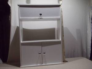 White Multi-Shelf Display Unit  Storage Cabinet