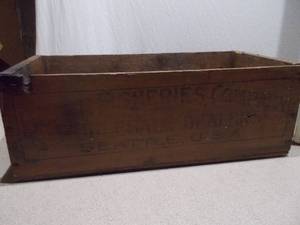 Vintage Handmade Wooden Tool Box  Rustic Tote