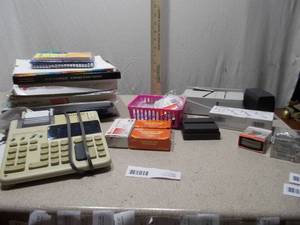 Large Bulk Lot of Office Supplies  Calculator, Organizer, Ink & Stationery