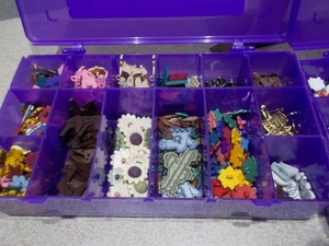 Large Organizer of Novelty Shank Buttons & Decorative Craft Charms