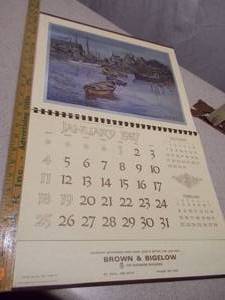 Vintage 1986 Fisher & Brother Insurance Calendar  Harbor Scene  Mint B & B Archive Condition