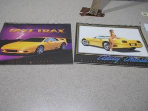 Lot of (2) Mint Condition Vintage Fast Trax Automotive Calendars - 1997 and 2000