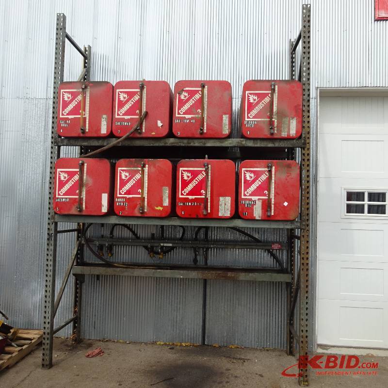 lot 38 image: Oil rack dispensing system