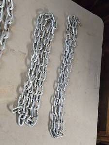 Lot of (2) 7 Galvanized Steel Chains