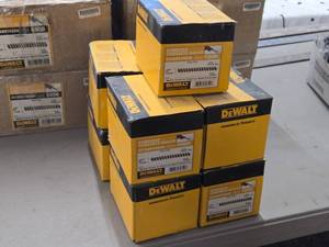 Lot of (9 Boxes) DeWalt� Steel Zinc Cordless Concrete Nailer DCN8910680 1000-count ( 9000 total items ) .120x.680