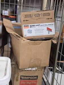 Lot of (4 Boxes) Simpson Strong Tie Head-of-Wall Slide Clip SCW5.5-KT