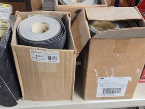 (1 box) Johnson Abrasives Smooth-Kut Floor Sanding Paper Roll 12x50yd 120-D Grit  (12 Box) 3M Floor Surfacing Roll 12x50yd 120-grit