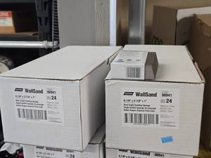 Lot of (2 Boxes) Norton WallSand MediumFine-Grit Dual Angle Sanding Sponge 24-count ( 48 total items ) 4-78x2-78x1 (in original packaging)