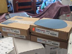 Lot of (4 Boxes) Norton Mesh Power 9 220-Grit Ceramic Sanding Discs 15-count ( 60 total items )