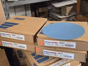 Lot of (4 Boxes) Norton Mesh Power 9 180-Grit Ceramic Sanding Discs 15-count ( 60 total items )