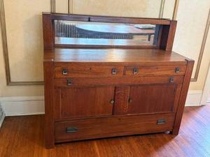 Northwestern Sideboard Buffet with Mirror - Burlington, Iowa - 54.5 in W x 22.5 in D x 33 in H