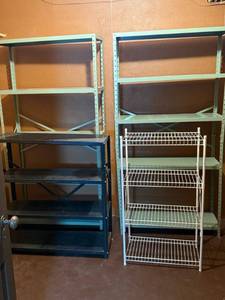 lot 68 image: Industrial Metal Shelving Units (Lot of 4)