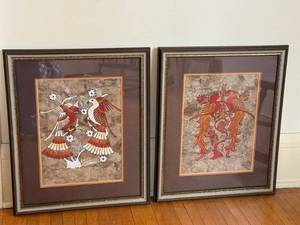 lot 119 image: Pair of Framed Phoenix Wall Art Prints (Lot of 2)