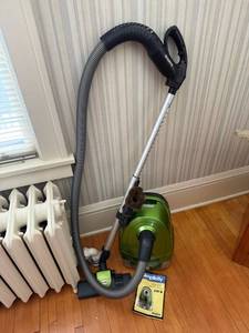 lot 168 image: Simplicity Green Canister Vacuum Cleaner with Attachments