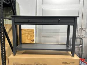 Cedar Springs Charcoal Black 2-Drawer Wood Console Table (47.48 in. W X 30 in. H) MSRP $265
