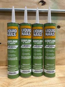 lot 99 image: Liquid Nails Subfloor & Deck Acrylic Latex Construction Adhesive 10 oz (lot of 4)