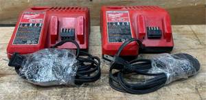 lot 212 image: Milwaukee Charger Cat No. 48-59-1812 lot of 2