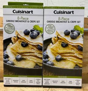 lot 221 image: Cuisinart 8-Piece Griddle Breakfast & Crepe Set lot of 2