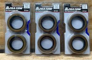 lot 244 image: Ultra-Tow High-Performance Spring-Loaded Trailer Hub Oil Seals, 2-Pk., 1-12in., Single-Lip lot of 3 #57124712 Msrp $38.97