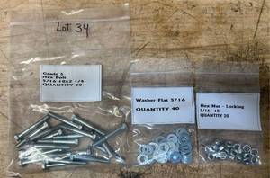lot 297 image: Grade 5 Hex BoltWasherHex Nut