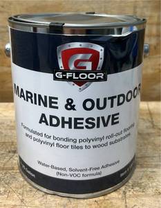 lot 310 image: G-Floor, Outdoor Marine Vinyl Flooring Adhesive, Container Size 1 Gal, Coverage Area 40 ft , Model # GFMAO1GAL Item# 6117939 Msrp $104.99
