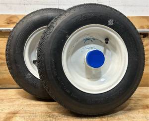 lot 314 image: FarEast 4.80-8 Rim 3.75 2 Tires