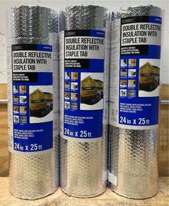 lot 362 image: Everbilt Double Reflective Insulation With Staple Tab lot of 3