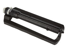 lot 376 image: Strongway Turbo Oscillating Adjustable Sprinkler, 18 Nozzles, 35ft. Dia. Coverage, 34in. Connection #5714150 Msrp $22.99