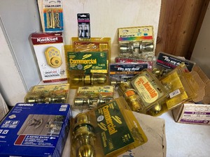 Lock sets Door Knobs , most still in package