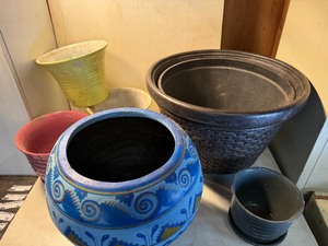 Decorative ceramic and plastic planters