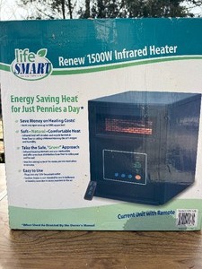 Appears new in Box-Lifesmart Renew 1500W Infrared Heater
