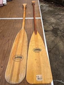 Caviness Woodworking Co. Canoe Paddles (2)  Wooden Oars w Classic Finish