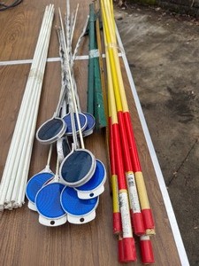 Yard markers and poles Lot.